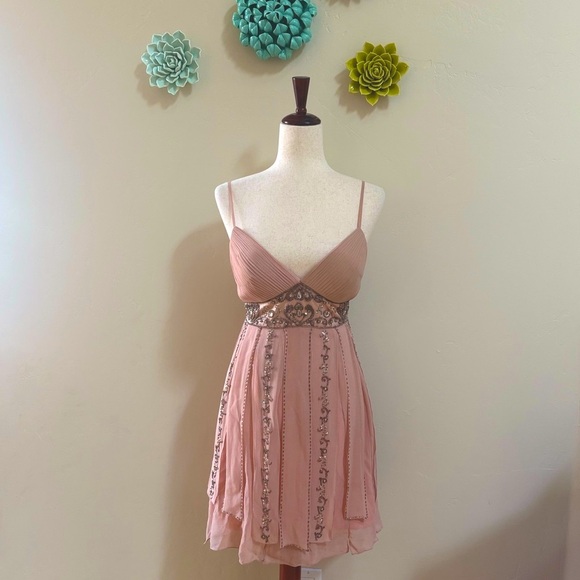Sue Wong Dresses & Skirts - Stunning Silk Vintage Sue Wong Nocturne Embellished Mini Dress 6